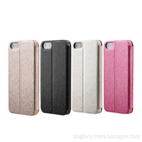 High-grade PU Leather Cases for iPhone 5S with Stand Position, Easy to Install